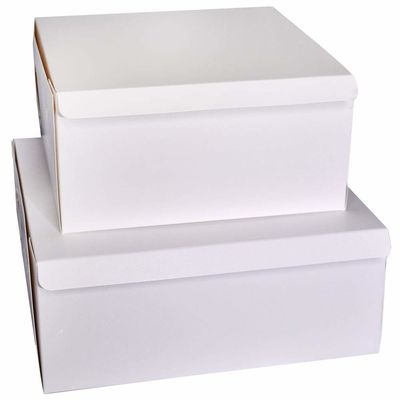 Caja de cartón llana blanca de la torta o impresión en color Eco 10