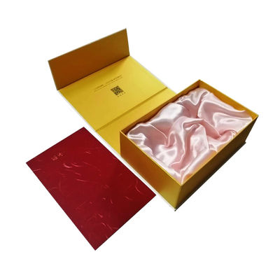 Blanco de empaquetado de las cajas del cosmético de encargo de lujo y caja de regalo cosmética del oro