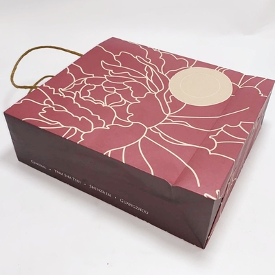 Light Colored Paper Merchandise Bags Stand Up Kraft Paper Bag Eco Friendly
