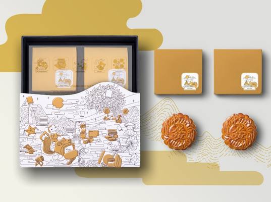 Plastic Insert Printed Paper Boxes Moon Cake Recycled Cardboard Boxes
