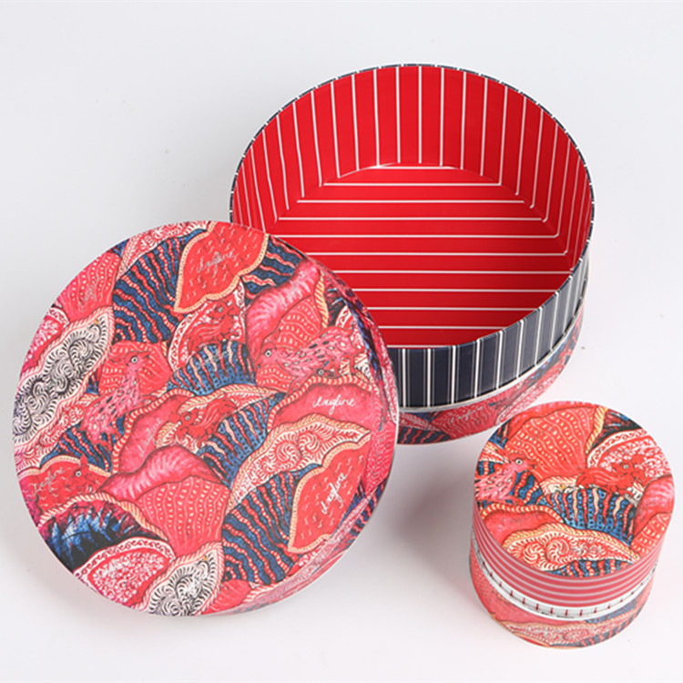 Personalized Fancy Folding Packaging Boxes Recycled Cardboard Round Gift Box