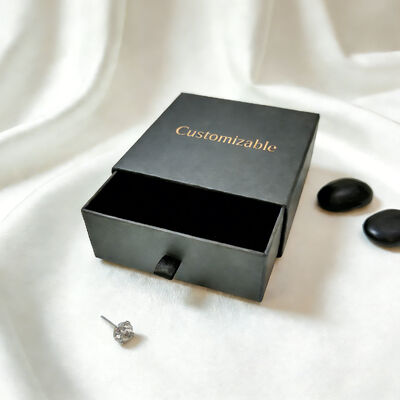 Buen precio Caja de papel para joyería con compartimentos en capas de estilo cajón personalizados y forro de terciopelo suave para proteger collares, anillos y pendientes en línea