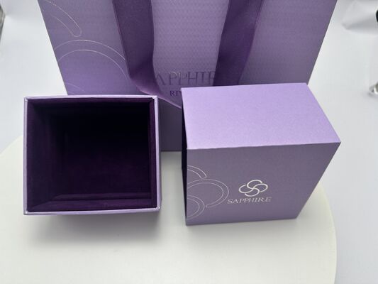 Buen precio Caja de papel de joyería con cartón gris revestido de papel de arte y revestimiento de terciopelo suave con diseño de estilo cajón para almacenamiento de joyas y regalos en línea