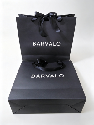 Buen precio Bolsas de Regalo Recicladas, Bolsas de Papel Negro Mate con Lazo de Cinta de Satén para Cosméticos de Moda, Joyería y Necesidades de Empaque de Regalos de Lujo en línea