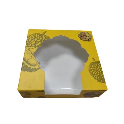Buen precio Caja de papel para paquetes de tamaño personalizado hecha de papel blanco recubierto de grado alimenticio con laminación mate y estampado dorado opcional para empaques de alimentos en línea