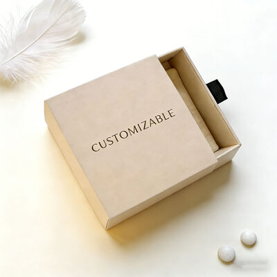 Buen precio Elegante caja de papel para joyería fabricada con cartón gris montado en papel especial con relieve estampado en caliente, tamaño personalizable, MOQ flexible para embalaje online