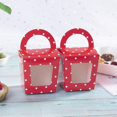 Buen precio Pequeñas cajas de torta reciclables de la cartulina, tenedores de papel disponibles de la magdalena en línea