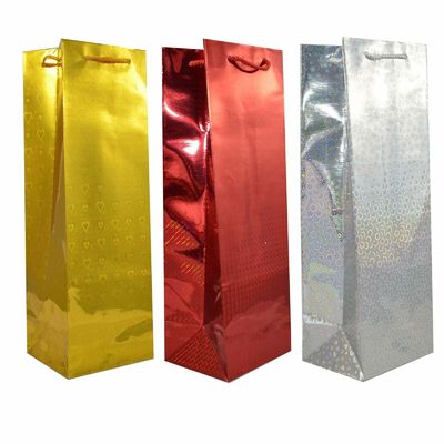 Buen precio Regalos de Navidad olográficos del cumpleaños de la bolsa de papel de las cajas de embalaje del regalo de Champán en línea