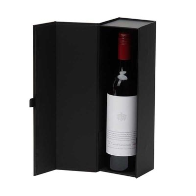 Buen precio Caja de empaquetado magnética personalizada de la botella de vino tinto de la caja de regalo del vino sola en línea