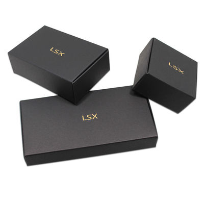 Buen precio Logotipo superficial vacío del sellado de oro de la tarjeta del negro de las cajas de embalaje 300gsm del chocolate en línea