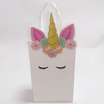 Buen precio La decoración blanca personalizada de las bolsas de papel se levanta la bolsa fácil llevar en línea