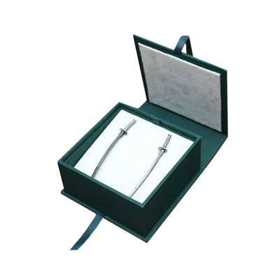 Buen precio Regalo para hombre verde de la joyería de las cajas de regalo de la joyería de la cartulina que empaqueta para los pendientes en línea