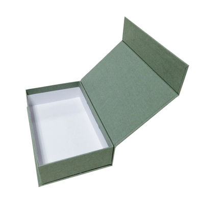 Buen precio caja de empaquetado de la bufanda de las cajas de embalaje del regalo del verde 120gsm en papel texturizado en línea
