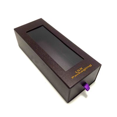 Buen precio Cajas de empaquetado de la trufa de chocolate abrigo de papel de lujo de color morado oscuro de 120 G/M en línea