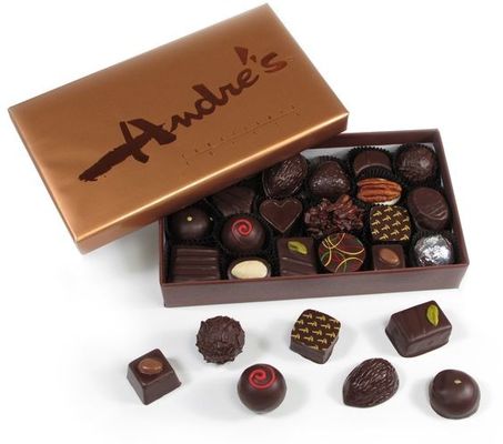 Buen precio Tapa de la caja de papel del paquete de la torta de chocolate y material ambiental de la caja baja en línea