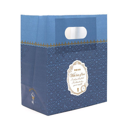 Buen precio Bolsos de compras de papel impresos aduana de papel cortados con tintas del bolso de la manija para la ropa en línea