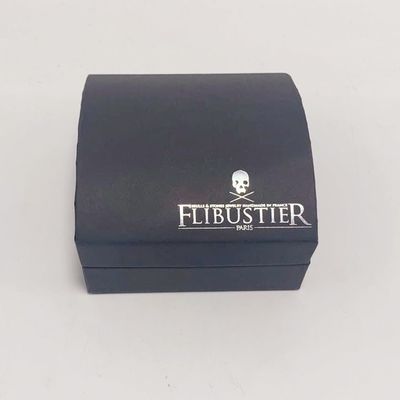 Buen precio Empaquetado de la joyería de la cartulina del color del negro de la caja de papel de la joyería del estilo del libro en línea
