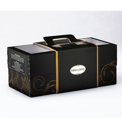 Buen precio La caja de cartón de la torta del acondicionamiento de los alimentos cortó Matt/el acabamiento brillante de la laminación con tintas en línea