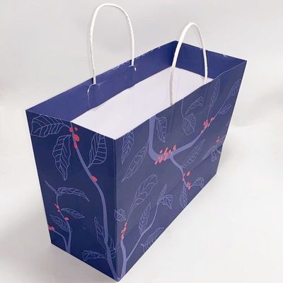 Buen precio Bolsas de papel impresas aduana con la manija en línea
