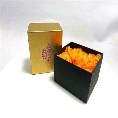 Buen precio Caja de papel cosmética de oro de la caja de la tapa que broncea para empaquetar en línea