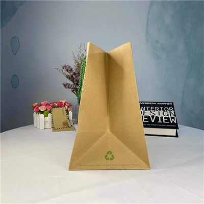 Buen precio Bolsos para llevar de papel reciclables del 100% Kraft para el restaurante en línea